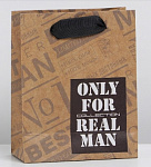  Пакет крафтовый вертикальный 12×1×6 Only man